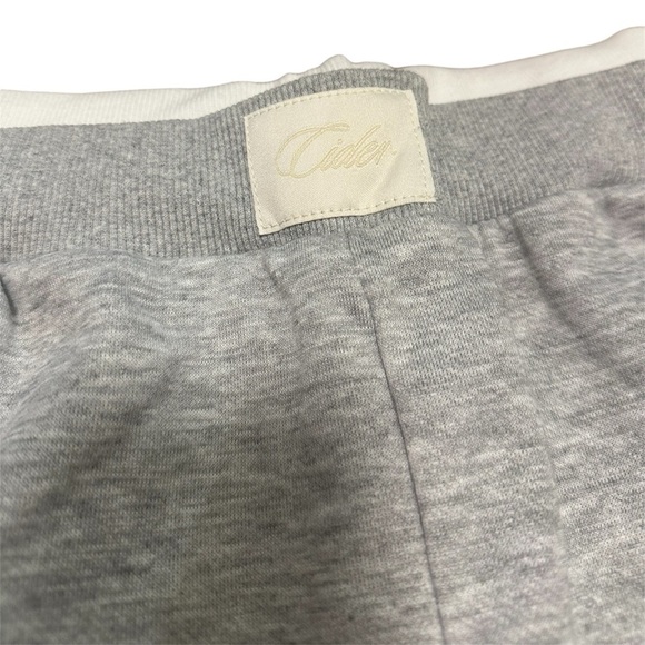 CIDER Terry Mid Waist Solid Pocket Shorts / 2 Colored Band / Gray / Size 6 - Picture 10 of 10